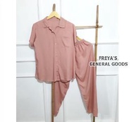 [FREYA] Set Piyama Lengan Pendek Bahan Rayon Tebal Adem Berkualitas