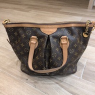 LV老花皺摺手提包 肩背包 背帶可調整 LV兩用包