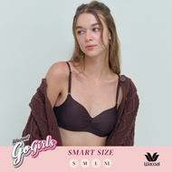Wacoal Go Girls Smart Size Easy Matching Bra บราไร้โครงวาโก้ รุ่น WB3Y41 สีน้ำตาลไหม้ (BT)