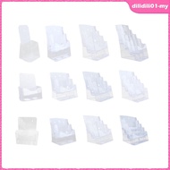 [DilidilidaMY] Acrylic Brochure Holder, Literature Flyer Holder, Non-Slip Groove Brochure Display St