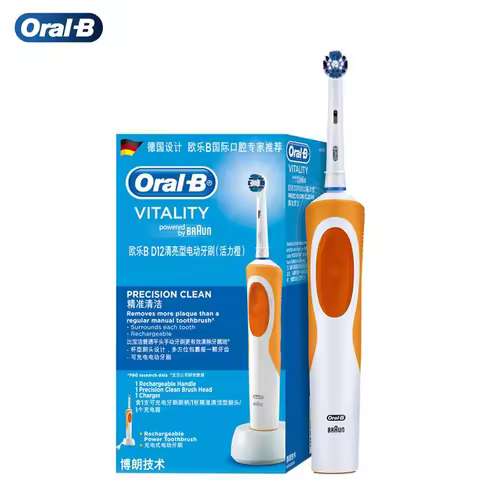 Oral B D12 Vitality Electric Toothbrush Rechargeable Sonic Tooth Brush Soft Bristle Inductive Chargi