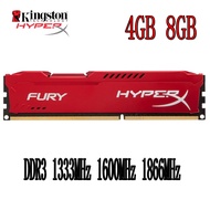 Kingston HyperX Fury DDR3 PC RAM 4GB 8GB DDR3 1333MHz 1600MHz 1866MHz Desktop Memory Red RAM