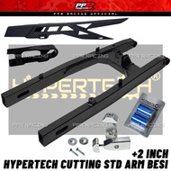 HYPERTECH SWING ARM CUTTING STD / TAMBAH 2 INCH / SIAP ARM RUBBER / COVER RANTAI / CHAIN ADJUSTER CN