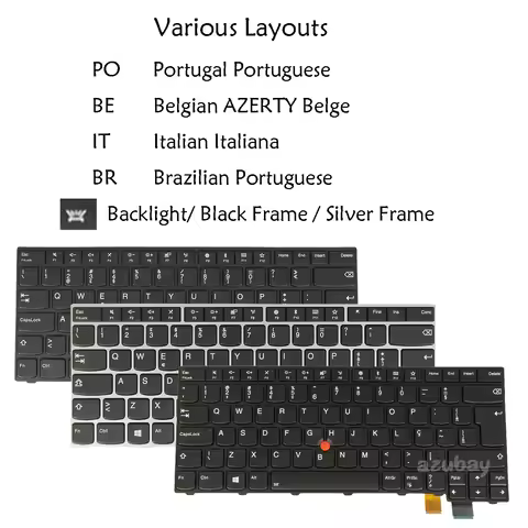 Backlit Keyboard for Lenovo Thinkpad 13 Gen 2 20J1 20J2, 13 Gen 1 20GJ 20JK, 01EN904 Brazilian Portu