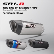 SR Project SR1 Muffler Motorcycle Exhaust Carbon Fiber 60mm Inlet for z900 S1000RR ninja400 crf250 c