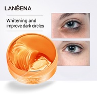 (60 pcs) Lanbena Eye Mask Collagen Vitamin C Eye Dark Circle Remover Mask Mata Vitamin C Hilangkan Lebam Bawah Mata