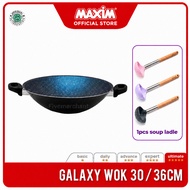 Maxim Galaxy Wok 30cm 36cm Teflon Non-Stick Frying Pan Maxim Non-Stick Teflon Frying Pan
