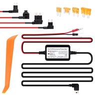 11Ft Mini USB Dash Cam Hardwire Kit - 12V-30V to 5V 2.5A Car Dash Camera Charger Power Supply+4PCS 1
