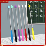 [someryer] Multifunctional Retractable Teacher Pointer School Supplies Long Teaching Pointer Whitebo