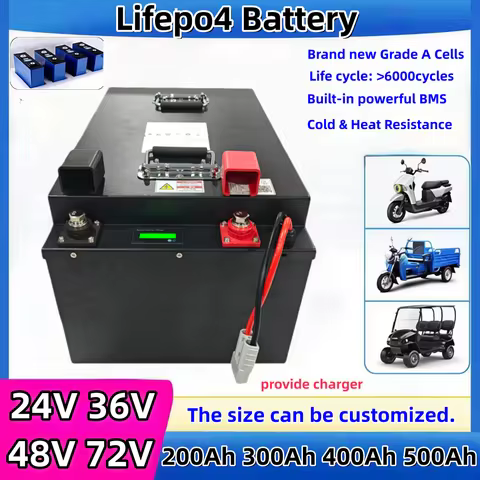 HC_48V LiFePO4 Battery 24V 36V 72V 300Ah 400Ah 500Ah Lithium battery for Forklift Trucks, Heavy-Duty