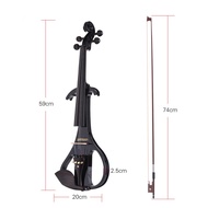 Ammoon Series Of Full Size 4/4 Violin Silent Electric Violin Fiddle With Bow Hard Case Tuner Headpho