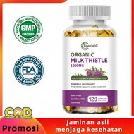 BzenWell Organic Milk Thistle 1000mg + Dandelion Root 120 Kapsul | Detoks & Sokong Kesihatan Hati