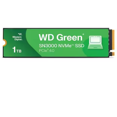 Western Digital 1TB WD Green SN3000 NVMe Internal SSD - Solid State Drive - Gen4 PCIe, M.2 2280, Up 