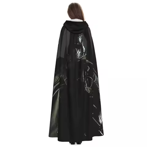 Simon Ghost Riley Long Hooded Cloak Witch Medieval Costume Cosplay Cape HalloweenCoat Adult Unisex