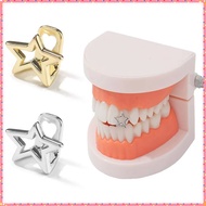 Punk Single Clips Grillz Hip Hop Punk Hollow Pentagram Star Teeth Grillz/