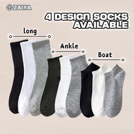 GORDON 1 Pair Men Women Socks Unisex Cotton Scholl Stokin Lelaki Perempuan Sekolah 纯色袜子