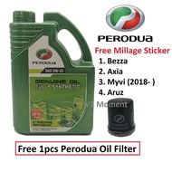 Perodua engine oil 0w20 Fully Synthetic (4L) + Perodua Bezza Oil Filter