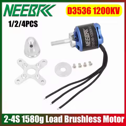 NEEBRC 1/2/4PCS 3536 1200KV 1580g Load Brushless Motor 2-4S for RC FPV Racing Drone Fixed-wing Airpl