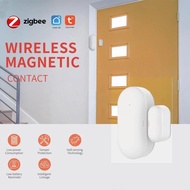 HOT Tuya Door Window Sensor Zigbee Mini Wireless Connection Detector Smart Home Security Work with Alexa Google Home Smart Life