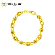 WAH CHAN 916 Gold Bracelet - Knot Chain OSB1250