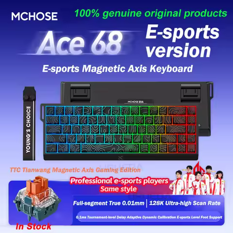 MCHOSE Ace 60 Pro 68 Magnetic Axis Mechanical Keyboard Customized Esports 0.01ms Latency RT 0.01mm 1