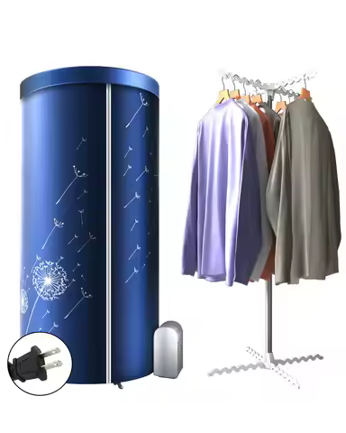 Portable Electric Clothes Dryer,1000W Heated Clothes Airer,Travel Heated Clothes Dryer with Timer,El