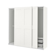PAX/GRIMO 衣櫃/衣櫥組合, 白色/白色, 200x66x201 公分