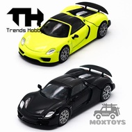 Trends Hobby TH 1:64 918 Spyder Green/ Gloss Black Diecast Model Car