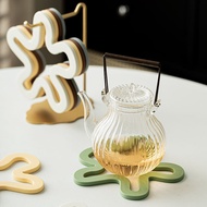 【Ready  stock】Silicone Insulated Mat Household Table Mat Flower Anti-hot Mat Heat Resistant Pot Mat 