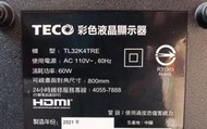 [老機不死] TECO 東元 TL32K4TRE 面板故障 零件機