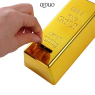 QIDUO Coin Bank Artificial 1Pcs Bullion Prop Children Birthday Gifts Gold Brick Gold Bullion Bar Sav