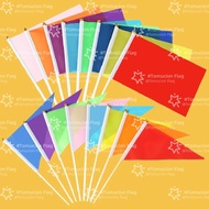14x21cm HandHeld Flag Rectangle Square Flag And Triangle Flag Red Flag,Blue Flag,Green Flag,Yellow F