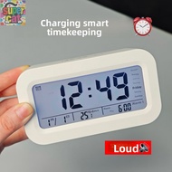 Smart Alarm Clock for Students, Voice-Activated Gift Clock with Three Alarm Groups, Hourly Chime, Re
