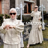 Mmaayra - MARWA BY MMAAYRA - Setelan kemeja dan rok wanita kekinian baju muslim perempuan elegan baj