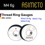 Asimeto Thread ring gauge สกรูริงเกจ M4x0.35 M4 x 0.5 M4x0.7 6g