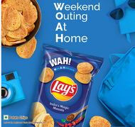 Pack of 3:- Indian Blue lays 50gX3(Best Indian Snacks)