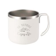 CAPTAIN STAG（鹿牌）MONTE 雙層不鏽鋼馬克杯350ml 白色 UE-3430