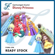 GANTUNGAN Disney Princess Keychain Cute Disney Princess Keychain