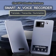 Second-Generation 118 Languages 64GB Memory ChatGPT4 AI Voice Recorder 400ma Lectures Meeting Audio 