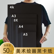 Thick, hard black cardstock for handwriting in English, student hand-drawing, highlighter pen, vinta