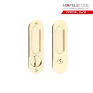 HAFELE Official Shop HAFELE มือจับประตู พร้อมอุปกรณ์ล็อคประตูบานเลื่อน รุ่นมาตรฐาน มือจับ 1 ชุด สีทองเหลืองเงา