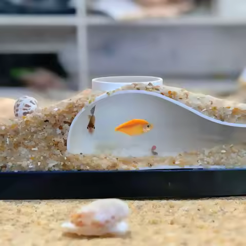 Aquarium Underground Tunnel Plastic Aquarium Underground Hideout Cave for Fish Shrimp Fish Tank Deco