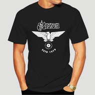 t shirt Saxon Est 1979 Heavy Metal Rock Biff Byford Men's Fashion T-shirt-4357A