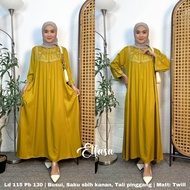COD | GAMIS BORDIR TERBARU BAHAN TWILL JUMBO LENGAN 7/8 BORDIR