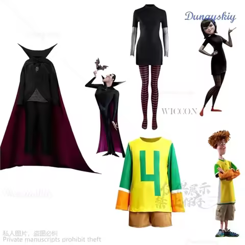 Anime Movie Dracula Cosplay Costume FREE Gift Vampire Dentures Transformania Suit Uniform Halloween 