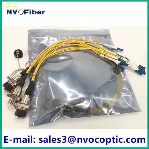 2Pcs 1M SM,G657A1,4C ODC Female(Square) Socket To LC/FC/ST/SC Single Mode,2.0mm Yellow LSZH Cable Op