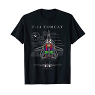 NEW Cotton T-shirt Printed Tomcat Specs F-14 High Quality