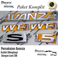 Emblem Tulisan Avanza VVT-I 1.5 Tipe S Chrome Original Bagasi Belakang Toyota Avanza Lama