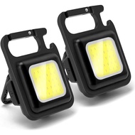 LED Torch Light Magnetic Mini Keychain COB Flashlight Hang Backpack Back Work Camping Hiking Lamp CO