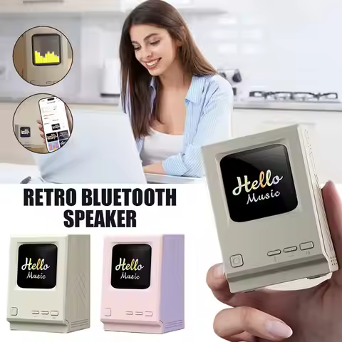 Small Computer Lyrics Bluetooth Speaker USB Charging Digital Display Portable Outdoor Desktop Office